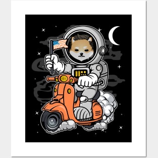 Astronaut Scooter Dogelon Mars ELON Coin To The Moon Crypto Token Cryptocurrency Blockchain Wallet Birthday Gift For Men Women Kids Posters and Art